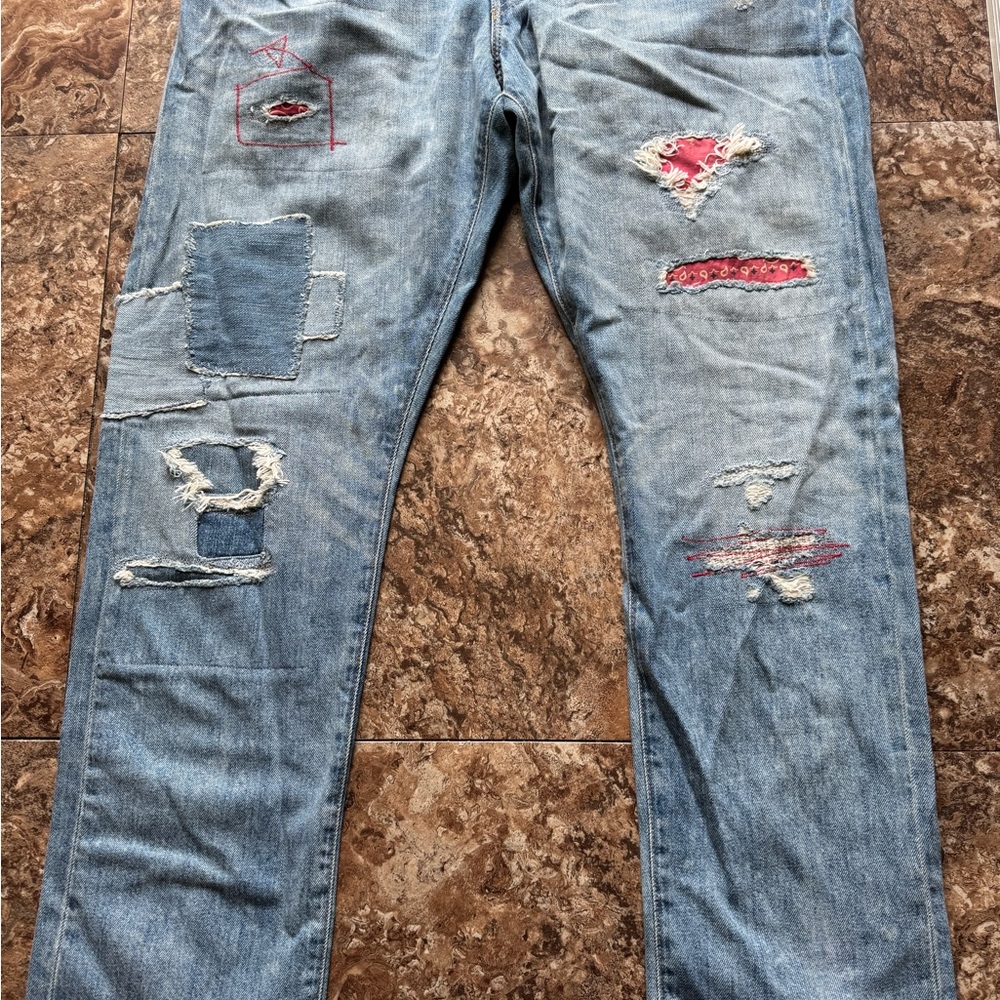 Polo by Ralph Lauren Light Blue Distressed Jeans